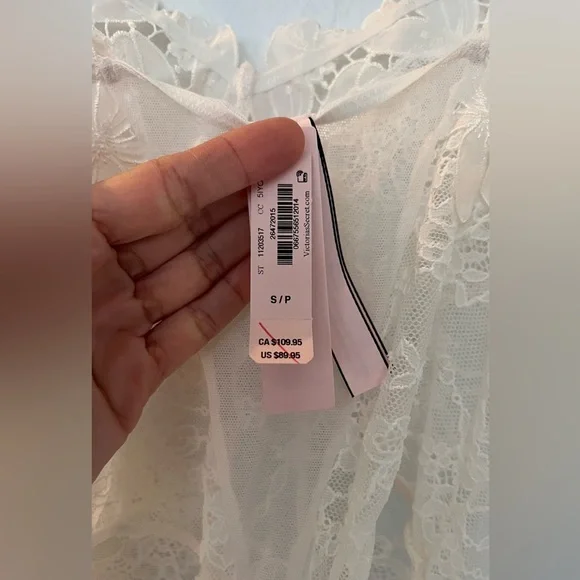 NWT VS SHEER WHITE LACE BODYSUIT TEDDY LINGERIE SMALL - Picture 4 of 5